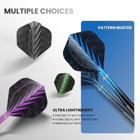 12 Pack Steel Tip Darts Set, 18g Professional Darts Metal tip with 4 Style Darts Flights with Protectors, Sharpening Stone &Darts Case, Ideal for Beginners, Home, Pub & Office Indoor in Kuwait