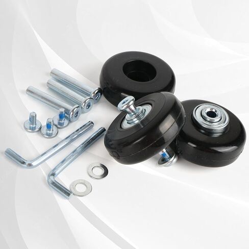 4 Set Luggage Wheels Replacement Kit Compatible with Samsonite 50mm x 18mm Swivel Caster Wheel Suitcase,Rubber Swivel Caster Wheels Bearings Repair Kits in Kuwait