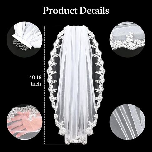 Vividsun Girls First Compleles Soft Tulle Lace Edge الحجاب لإكسسوارات الشركة المقدسة in Kuwait