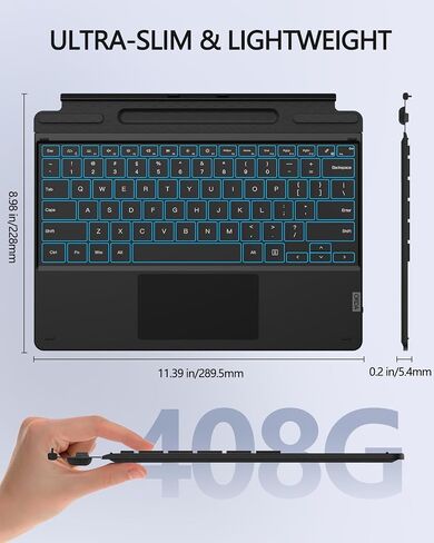 لوحة مفاتيح ORDA Surface لأجهزة Surface Pro 7+، Pro 7، Pro 6، Pro 5، Pro 4، Pro 3 in Kuwait