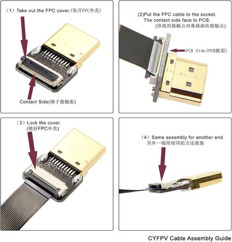 5pcs FPC Ribbon Flat Cable 0.5mm Pitch 20pin for HDMI Flat FPC 1080p Compatible with FPV HDTV Camera Multicopter Aerial Photography (30cm) in Kuwait