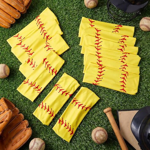Zeyune 12 Pcs Softball Headband for Girls,Breathable Elastic Head Wrap Adjustable Sweatproof Hair Band Bandana for Party in Kuwait