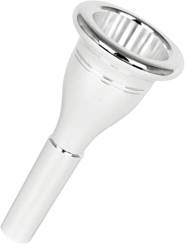 Garneck Professional Grade Silver Brass Tuba Mouthpiece with 13.3mm Bore Diameter, Sturdy Replacement Accessory for Tuba Beginners and Players, for Brass Instrument Use in Kuwait