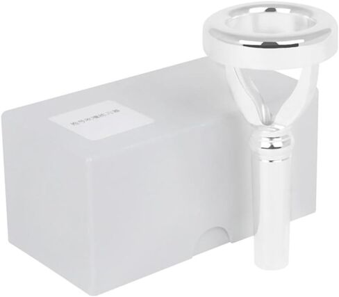 NOLITOY Silver Brass Tuba Mouthpiece with Smooth Surface and Delicate Design Accessory for Instrument Practice and Performance in Kuwait