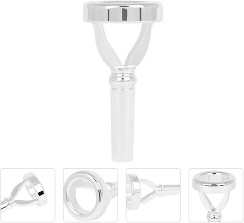 DOITOOL Silver Brass Tuba Mouth Strong Sound Penetration and Integrated Molding Exerciser Replacement Part Instrument Accessory for Practice and Performance in Kuwait