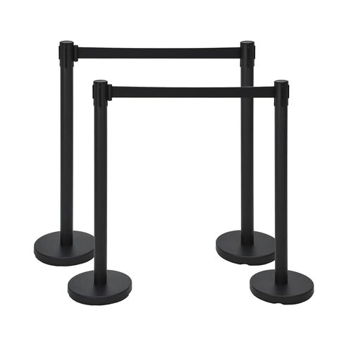 4 Pack Crowd Control Stanchions Set, Premium Stanchions with 6.6 ft Retractable Belts, Heavy Duty Carbon Steel Crowd Control Barriers, Non Slip Safety Barriers for Events Hotel Bank Exhibition in Kuwait