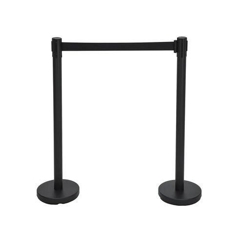 4 Pack Crowd Control Stanchions Set, Premium Stanchions with 6.6 ft Retractable Belts, Heavy Duty Carbon Steel Crowd Control Barriers, Non Slip Safety Barriers for Events Hotel Bank Exhibition in Kuwait