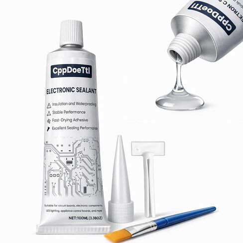 100ml Electronic Grade Silicone Conformal Coating, Waterproof Circuit Board Sealant & Electronic Sealer, Clear Insulating Silicone for PCB, LED, Control Boards – Moisture, Dust & Corrosion Protection in Kuwait