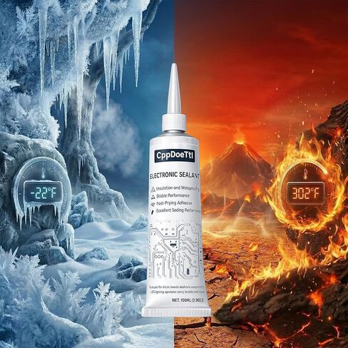 100ml Electronic Grade Silicone Conformal Coating, Waterproof Circuit Board Sealant & Electronic Sealer, Clear Insulating Silicone for PCB, LED, Control Boards – Moisture, Dust & Corrosion Protection in Kuwait