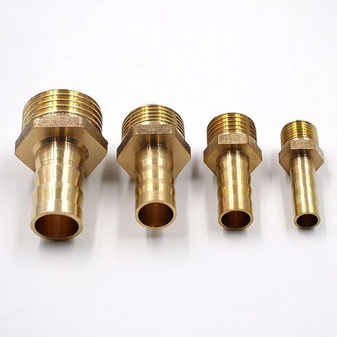 Lnanqing-محول نحاسي نحاسي ذكر خرطوم بارب مناسب للوقود والهواء والغاز وزيت خرطوم المياه 4m-12m 1/8'' 1/4'' 1/2'' توصيل موصل هوائي، موصل خرطوم الحديقة (أنبوب 8 مم، 1/8 بوصة) in Kuwait