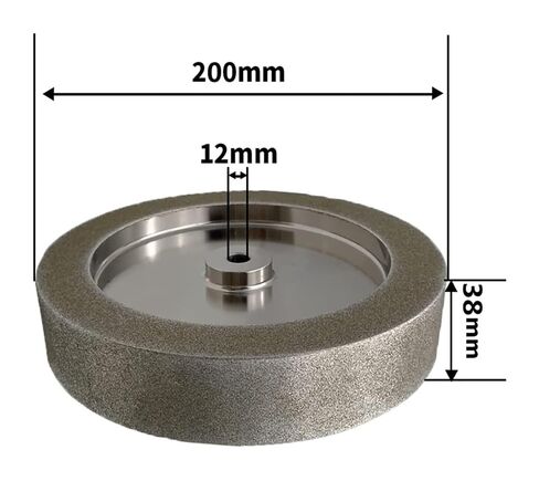 8 Inch CBN Grinding Wheel T-4 System 200mm*38mm*12mm for Sharpening High-Speed Steel HSS Tools Right/Round Angle(Round 1000 grit) in Saudi Arabia