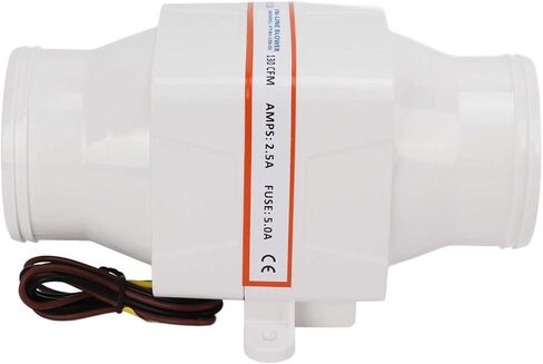 12V 130CFM Marine Bilge Air Blower with 4 Blade Fan, Inline Boat Bilge Blower Waterproof Electric Blower Ventilation 3-Inch for Marine Boat Ventilation Engine Compartment in Kuwait