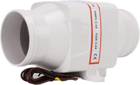 12V 130CFM Marine Bilge Air Blower with 4 Blade Fan, Inline Boat Bilge Blower Waterproof Electric Blower Ventilation 3-Inch for Marine Boat Ventilation Engine Compartment in Kuwait