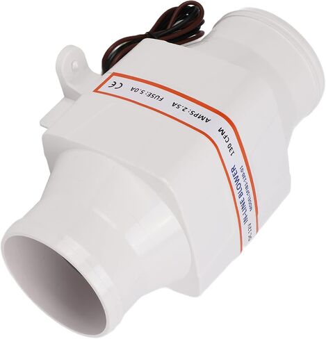 12V 130CFM Marine Bilge Air Blower with 4 Blade Fan, Inline Boat Bilge Blower Waterproof Electric Blower Ventilation 3-Inch for Marine Boat Ventilation Engine Compartment in Kuwait