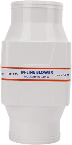 12V 130CFM Marine Bilge Air Blower with 4 Blade Fan, Inline Boat Bilge Blower Waterproof Electric Blower Ventilation 3-Inch for Marine Boat Ventilation Engine Compartment in Kuwait