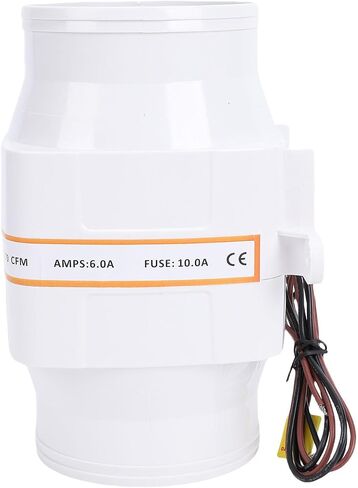 منفاخ هواء RiToEasysports in Line Marine Bilge Air، ABS 12V مروحة منفاخ قارب مضمنة، 270 CFM 6A 4 شفرات تهوية لمقصورة محرك القارب الشراعي لليخوت in Kuwait