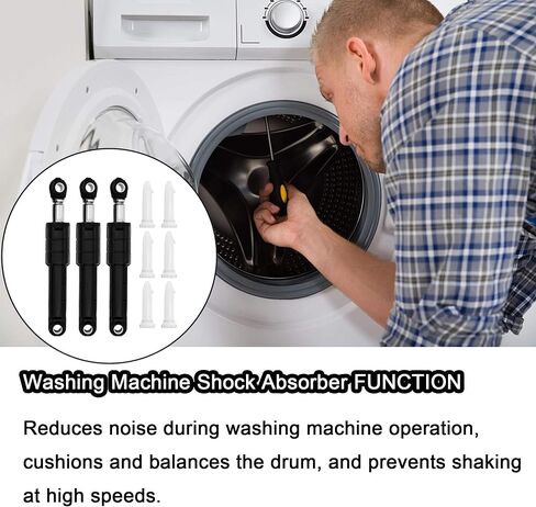 383EER3001S 383EER3001V مجموعة ممتص الصدمات للغسالة المتوافقة مع غسالات LG Kenmore/Sears WM2501HWA، WM2301HR، WM2801HLA، WM8000HVA وما إلى ذلك، يستبدل AP4998813 PS3522315 PS3522317-3-Pack in Kuwait