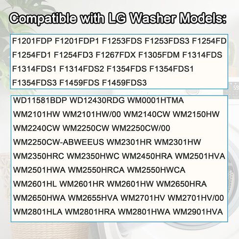 383EER3001S 383EER3001V مجموعة ممتص الصدمات للغسالة المتوافقة مع غسالات LG Kenmore/Sears WM2501HWA، WM2301HR، WM2801HLA، WM8000HVA وما إلى ذلك، يستبدل AP4998813 PS3522315 PS3522317-3-Pack in Kuwait