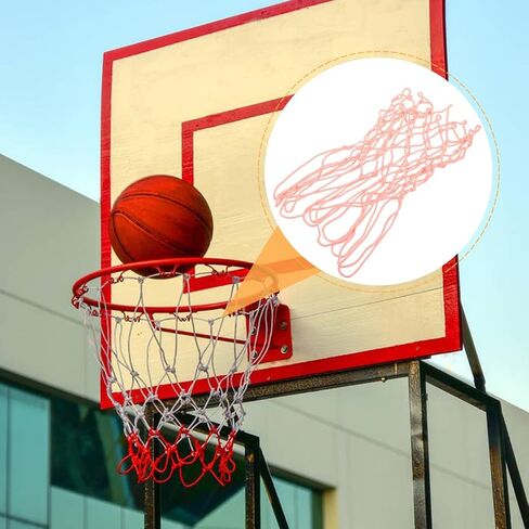 Glow in the Dark Basketball Net Replacement 50Cm Pink Luminous Basketball Hoop Net Light Bright Self-Illuminating Sturdy Nylon Netting in Kuwait