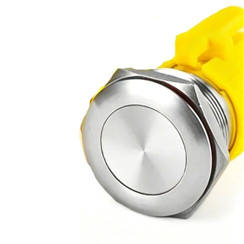 Push Button Switch 16/19/22/25mm Waterproof Metal 10A LED Light Momentary Latching Car Engine Power 3-6V, 1pcs(Yellow Ring Light,16MM_MOM_3-6V) in Kuwait