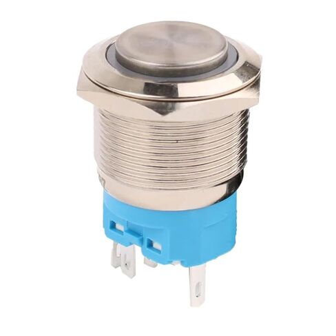 Push Button Switch 22mm DC 12V/24V Metal Latching, 4 Pin Car RV Truck Boat SPDT ON/Off Waterproof, 1pcs(Red,MOM_220V) in Saudi Arabia
