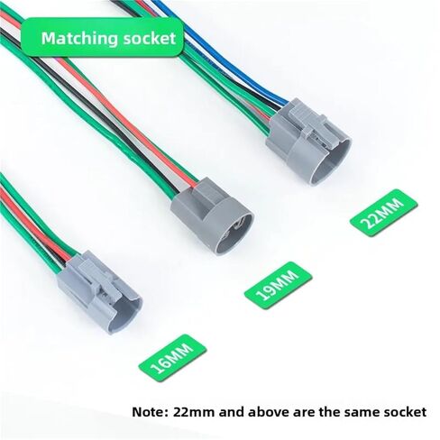 Push Button Switch 16/19/22mm Black Oxide Self Resetting Self-Locking Metal High-Power Ith20A, 1pcs(25mm,RED_LAT_220V(ITH10A)) in Kuwait
