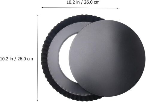Cabilock Black Non-stick Baking Mold for Pizza with Removable Bottom Carbon Steel Pizza Tray for DIY Baking Household Kitchen Tool in Kuwait