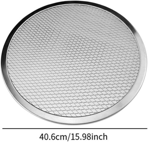 Pizza Screen Aluminium Pizza Tray Mesh Pizza Screen Round Metal Pizza Screen Heavy Duty Aluminum Fine Mesh Construction Suitable, 16inch in Kuwait