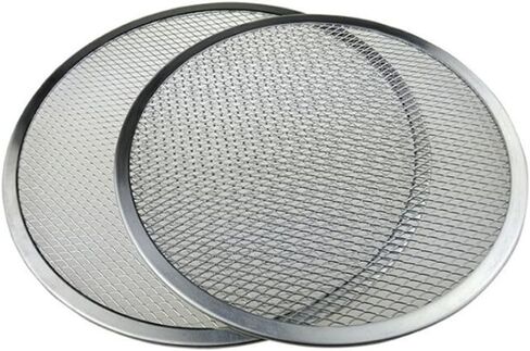 Pizza Screen Aluminium Pizza Tray Mesh Pizza Screen Round Metal Pizza Screen Aluminum Seamless Rim Suitable for Restaurant, 11inch in Kuwait