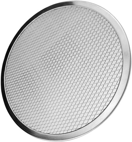 Pizza Screen Aluminium Pizza Tray Mesh Pizza Screen Round Metal Pizza Screen Aluminum Seamless Rim Suitable for Restaurant, 17inch in Kuwait