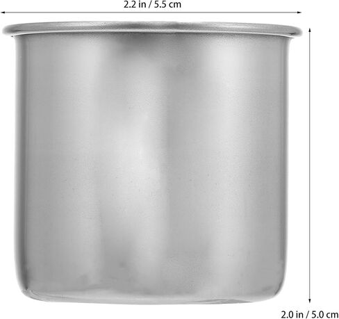 POPETPOP Stainless Steel Medicine Dose Cups Reusable Lightweight Metal Measuring Cups 6pcs 50ml for Accurate Liquid Medication and Sample Collection in Kuwait