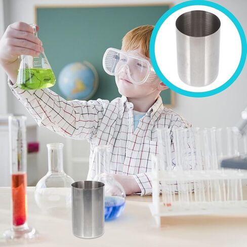 TOYANDONA Measuring Cup Sample Collection Beaker Stainless Steel 80ml Rustproof Sturdy Medicine Cup for Accurate Liquid Measurement for Laboratory and Home Use in Kuwait