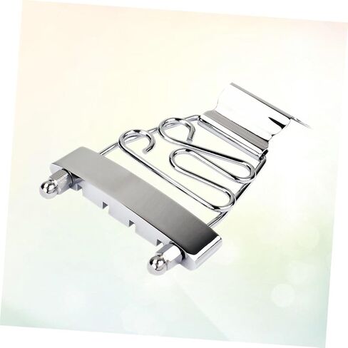 Kisangel String Adjustable Guitar Bridge Tailpiece for Archtop Guitar Silver Easy Installation Compatible with String Bass for DIY Guitar Projects and Music Bands in Kuwait