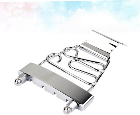 Kisangel String Adjustable Guitar Bridge Tailpiece for Archtop Guitar Silver Easy Installation Compatible with String Bass for DIY Guitar Projects and Music Bands in Kuwait