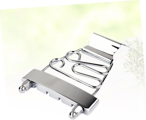 Kisangel String Adjustable Guitar Bridge Tailpiece for Archtop Guitar Silver Easy Installation Compatible with String Bass for DIY Guitar Projects and Music Bands in Kuwait