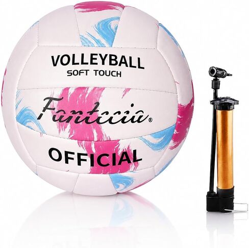 Official Size 5 Soft Touch Volleyball,Indoor Outdoor Beach Training Volleyball Set with Hand Air Pump for Youth Adults Beginners in Kuwait