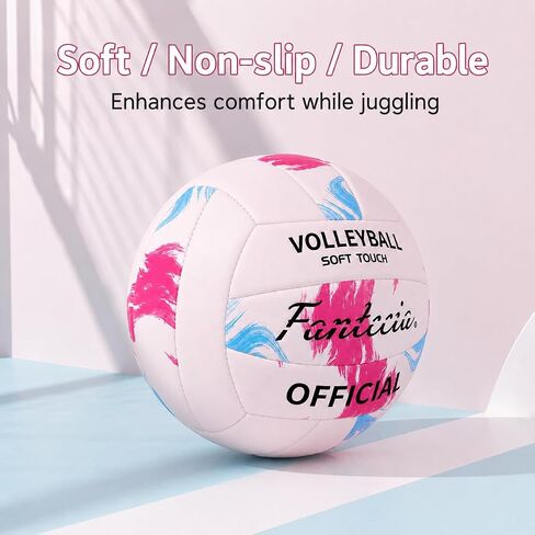 Official Size 5 Soft Touch Volleyball,Indoor Outdoor Beach Training Volleyball Set with Hand Air Pump for Youth Adults Beginners in Kuwait