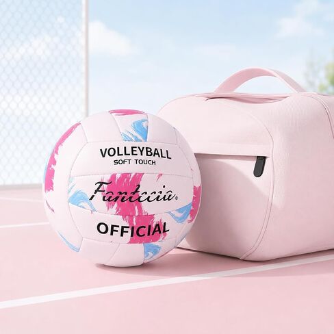 Official Size 5 Soft Touch Volleyball,Indoor Outdoor Beach Training Volleyball Set with Hand Air Pump for Youth Adults Beginners in Kuwait
