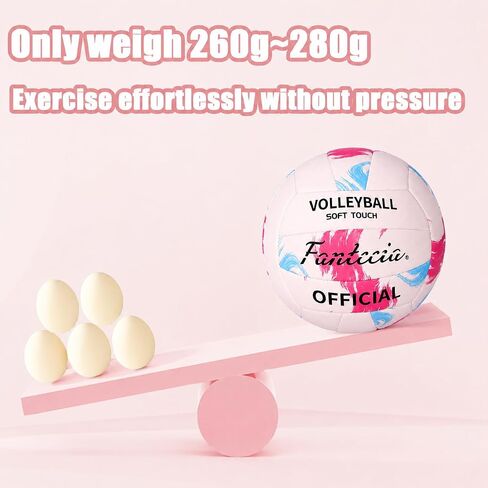 Official Size 5 Soft Touch Volleyball,Indoor Outdoor Beach Training Volleyball Set with Hand Air Pump for Youth Adults Beginners in Kuwait