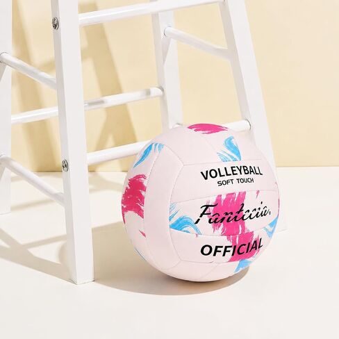Official Size 5 Soft Touch Volleyball,Indoor Outdoor Beach Training Volleyball Set with Hand Air Pump for Youth Adults Beginners in Kuwait
