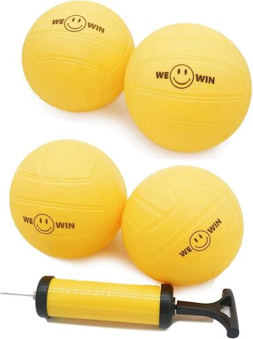 Spike Replacement Balls 4-Pack with Pump, 3.5-inch or 6-inch Sizes, Roundnet Mini Volleyball, Granny Pants Yard Game Toss Balls, Swimming Pool Water Polo Ball, for Park Backyard Lawn Beach in Kuwait