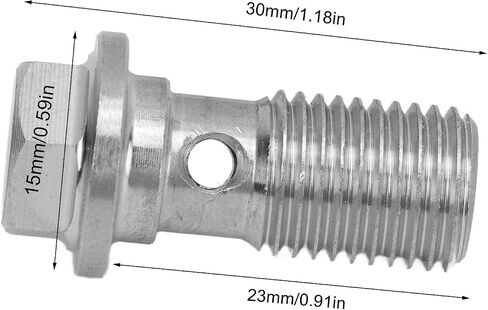 محول تركيبات خط الفرامل M11 X 1.25 متري، مسمار بانجو واحد بطول 23 مم مع غسالة نحاسية، تركيب خط فرامل توربو عالي القوة، ملاءمة عالمية in Kuwait