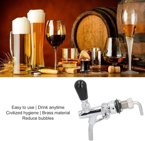 Beer Keg Faucet Beer Tap Keg Dispenser with G5/8 Brass Stainless Steel Adjustable for Bars Hotels Restaurants Home Use in Kuwait