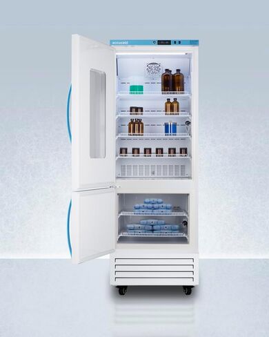 ACCUCOLD 15.54 قدم مكعب.. وحدة مجموعة ثلاجة/فريزر طبية، ثلاجة/فريزر واسع للقاحات مقاس 28 بوصة، باب زجاجي - ARFG18PVLHD (أرجوحة الباب الأيسر) in Saudi Arabia