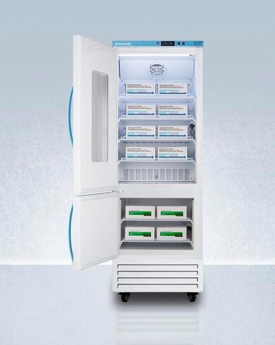 ACCUCOLD 15.54 قدم مكعب.. وحدة مجموعة ثلاجة/فريزر طبية، ثلاجة/فريزر واسع للقاحات مقاس 28 بوصة، باب زجاجي - ARFG18PVLHD (أرجوحة الباب الأيسر) in Saudi Arabia