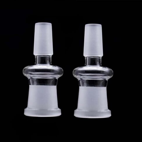 Lab Grade Borosilicate Glass Adapter with Joint Tips (18mm Male to 14mm F) in Kuwait