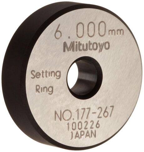 Mitutoyo 177-267 Setting Ring, 6mm Size, 7mm Width, 25mm Outside Diameter, +/-1.5Micrometer Accuracy in Kuwait