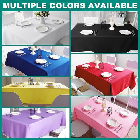 RowinsyDD 30 Pack Blue Plastic Table Cloths Disposable, 54 x 108 Inches Plastic Table Cover for Rectangle Tables, Disposable Tablecloth for Dinning, Parties, BBQ, Wedding, Outdoor in Saudi Arabia