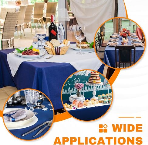 RowinsyDD 30 Pack Blue Plastic Table Cloths Disposable, 54 x 108 Inches Plastic Table Cover for Rectangle Tables, Disposable Tablecloth for Dinning, Parties, BBQ, Wedding, Outdoor in Saudi Arabia