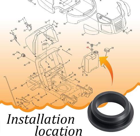 735-04081 Rubber Grommet Replacement, Compatible with Cub Cadet Z-Force, RZT, LGT, LGTX, SLTX, Compatible with MTD, Murray, Troy-Bilt, Mustang, Pony, Horse and Bronco,Z254,LT-42,LT-46,LT-1500 in Kuwait